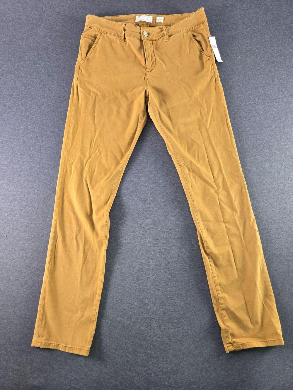 Hei Hei Pants Womens 30 Brown Straight Leg Chino Twill Stretch Anthropologie